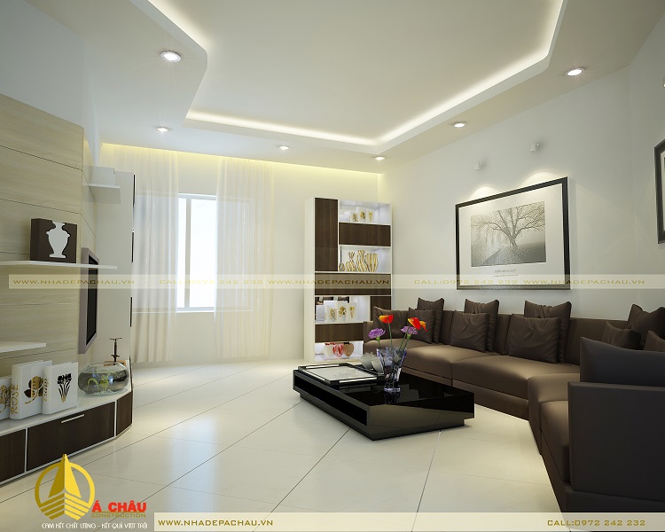 thiết kế nội thất nhà phố hiện đại anh Chung
