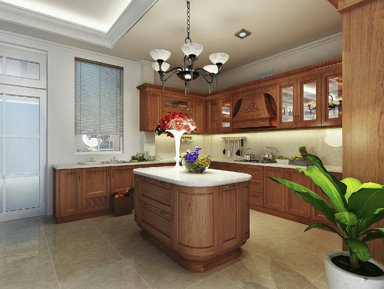 thiết kế tủ bếp tân cổ điển